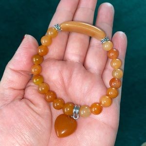 Beautiful carnelian 8mm stone bracelet